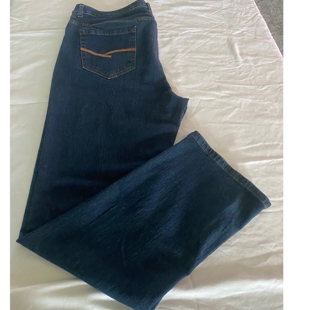 Recycled Blues Mens Slim Fit Dark Wash Denim Jeans 36x32 Blue
